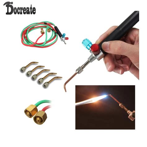 New Top Gas Torch Welding Soldering iron Little Torch Soldering With 5 Weld Tips-in Welding ...