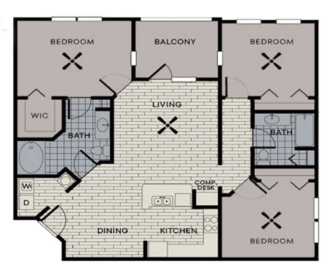 1, 2 & 3 Bedroom Apartments in Southside | Century Deerwood Park