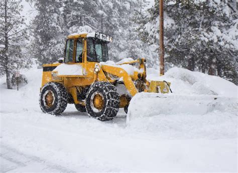 Snow Removal Vehicle Removing Snow Stock Image - Image of ...