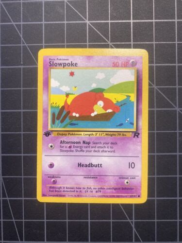 1st Edition Slowpoke 67/82 - Team Rocket - Pokemon Card - Near Mint (NM) | eBay