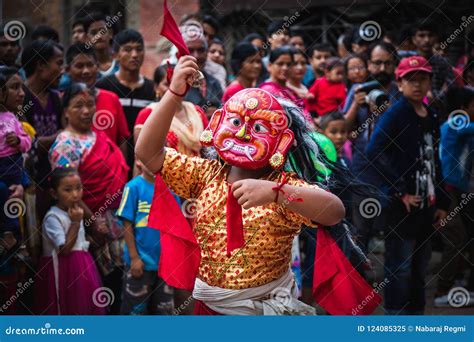 Lakhey Dance in Kathmandu Nepal,Mask Dance Editorial Image - Image of ...