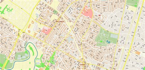 Stockport UK PDF Vector Map: City Plan High Detailed Street Map ...