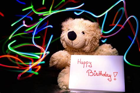 Download Image Caption: "Celebrate with Me - It's My Birthday Teddy Bear" Wallpaper | Wallpapers.com