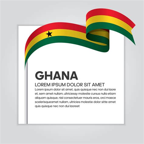 Ghana abstract wave flag ribbon 1885747 Vector Art at Vecteezy