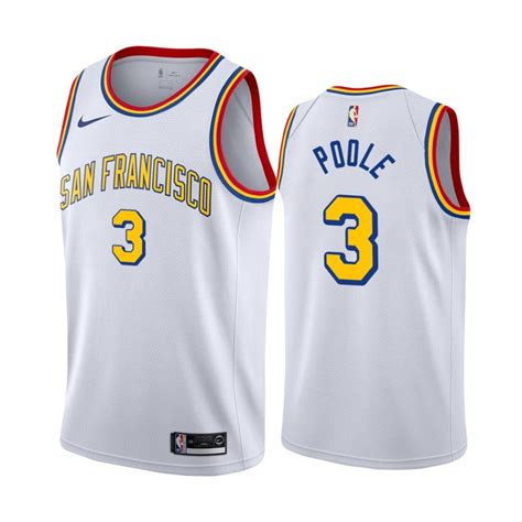 Men's Golden State Warriors #3 Jordan Poole 2019-20 Classic Edition Jersey White