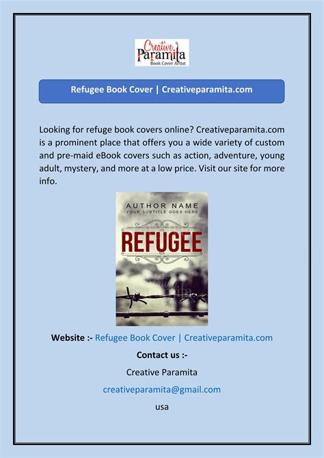 Refugee Book Cover | Creativeparamita.com by Paramita - Issuu