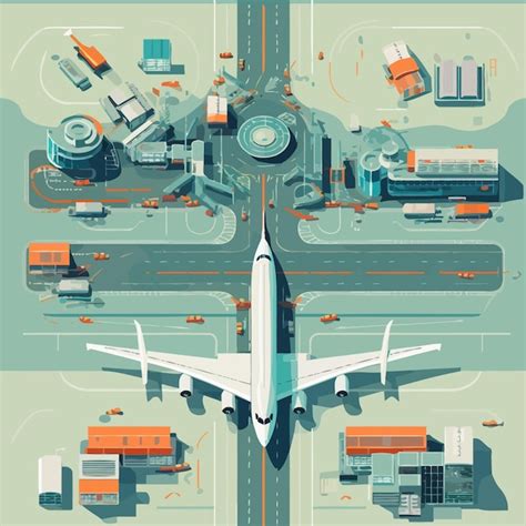 Premium Vector | Airport_passenger_terminal_top_view