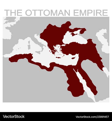 Map of the ottoman empire Royalty Free Vector Image