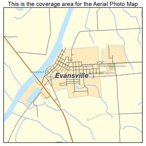 Aerial Photography Map of Evansville, IL Illinois