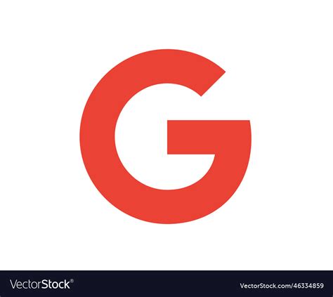 Google symbol logo red design Royalty Free Vector Image