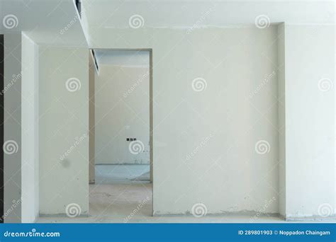 Empty Room on the Apartment Building before Decorating. Stock Image - Image of area, wall: 289801903