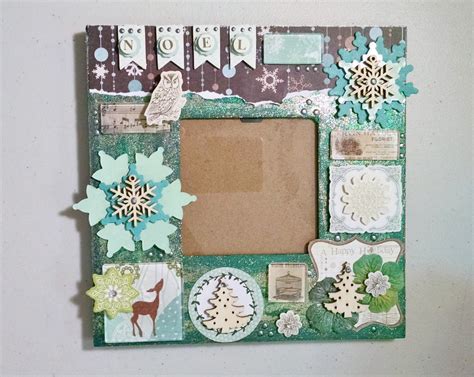 Winter Collage Frame Christmas Frame Emerald Green Mixed | Etsy