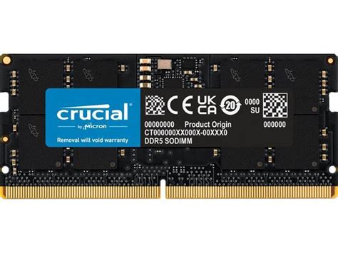 Crucial 32GB 262-Pin DDR5 SO-DIMM DDR5 4800 (PC4 38400) Laptop Memory Model CT32G48C40S5 ...