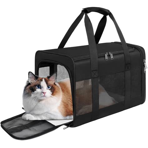 Mancro Cat Carrier, Pet Carrier Airline Approved for Medium Cats 20lbs ...