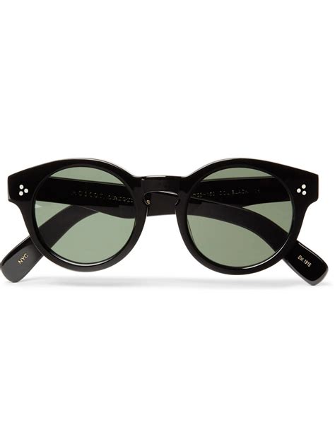 MOSCOT Moscot Grunya Round Frame Acetate Sunglasses Men Black | Editorialist