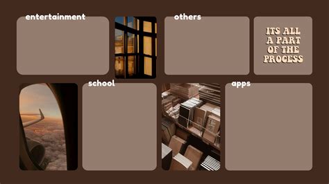 aesthetic brown desktop organizer wallpaper in 2022 | Desktop wallpaper design, Aesthetic ...