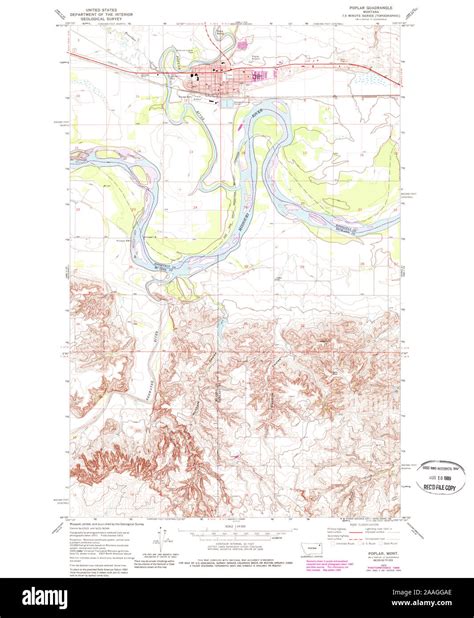 Map of poplar montana Cut Out Stock Images & Pictures - Alamy