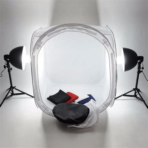 1 Sets 60cm Photo Studio Softbox Soft Box Photography Light Tent Foldable White Cubic Box Studio ...