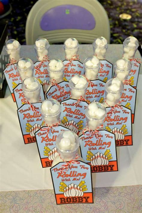 Birthday Party Ideas | Photo 11 of 36 | Bowling party favors, Bowling party, Birthday parties