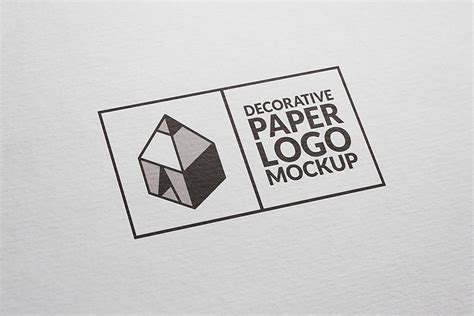 Free Decorative Paper Logo Mockup (PSD)