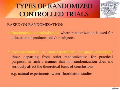 Randomized Controlled Trials