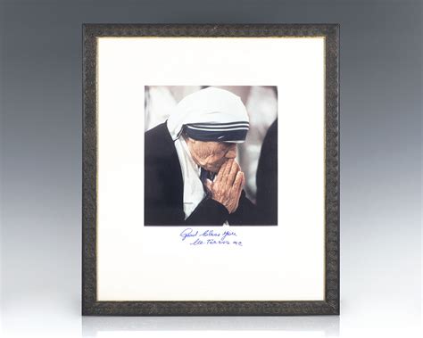 Mother Teresa Devotional Prayer Card Signed