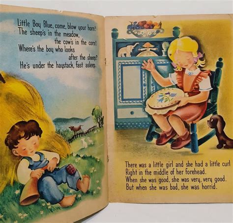 Nursery Rhymes Book 1946 Vintage Whitman Book Erika Weihs | Etsy