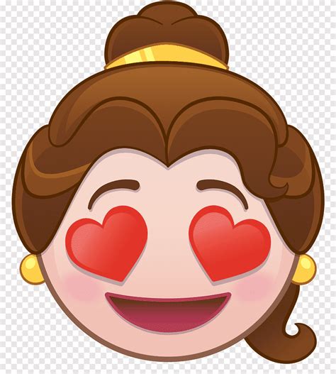 Brown haired female illustration, Belle Beast Disney Tsum Tsum Disney Emoji Blitz, beauty and ...