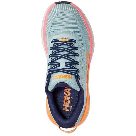 Hoka One One Women's Bondi 7 Wide Athletic Shoes - Blue Haze | bootbay