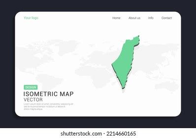 Israel Map Green On White Background Stock Vector (Royalty Free ...