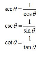 Secant, Cosecant, Cotangent (solutions, examples, videos)