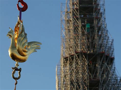 Notre Dame Cathedral spire gets golden rooster weathervane | Toronto Sun