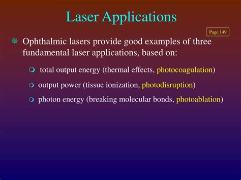 PPT - Laser Applications PowerPoint Presentation, free download - ID:416956