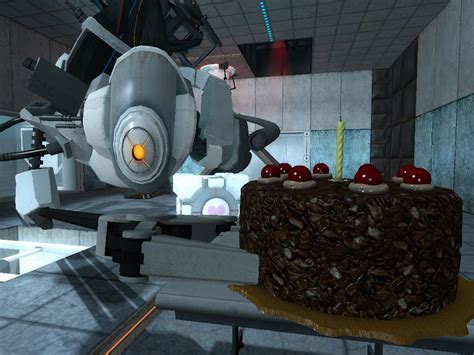 Glados with the cake by renegade908 on DeviantArt