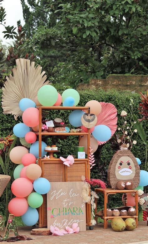 Kara's Party Ideas Moana Inspired Backyard Pool Party | Kara's Party Ideas