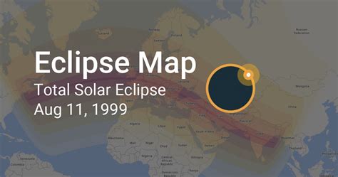 Total Solar Eclipse on Aug 11, 1999: Path Map & Times