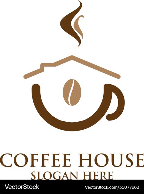 Coffee house logo design Royalty Free Vector Image