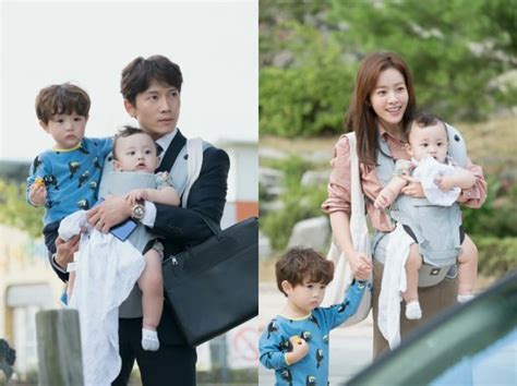 Ji Sung And Han Ji Min Go To Work With Their Adorable Kids In "Familiar ...