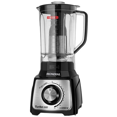 Liquidificador mondial turbo inox l1100 bi com 12 velocidades 1200w ...