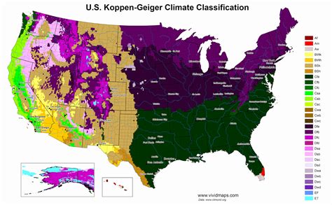 U.S. map of Köppen climate classification from 2000 to 2100 (CSIRO-Mk3 ...