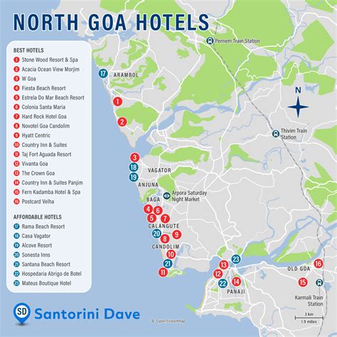 GOA HOTEL MAP - Best Areas, Neighborhoods, & Places to Stay