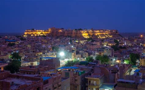 View of Jaisalmer Fort and the City, Rajasthan, India Stock Photo - Image of golden ...