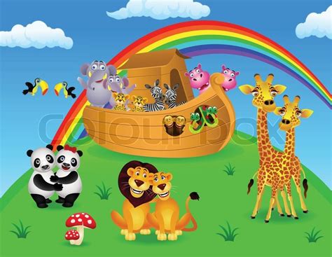 Noah ark with animals | Stock vector | Colourbox