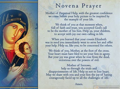 Novena Prayer - The RedemptoristsThe Redemptorists