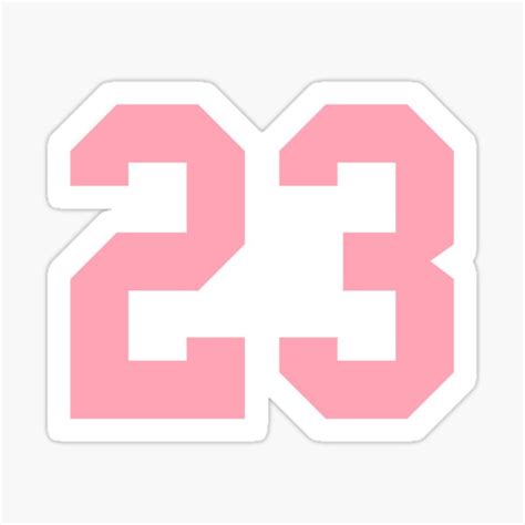 "23 Number Twenty Three Girls Jersey" Sticker for Sale by elhefe | Redbubble