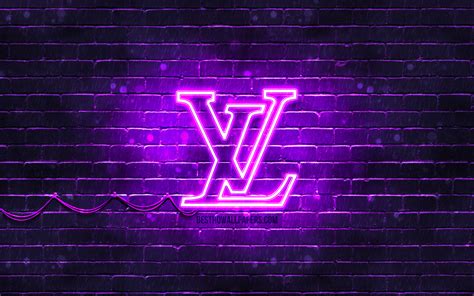 Download wallpapers Louis Vuitton violet logo, 4k, violet brickwall, Louis Vuitton logo, brands ...