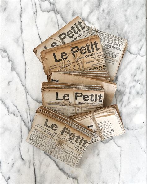 Bundle of Vintage French Newspapers — East End Salvage