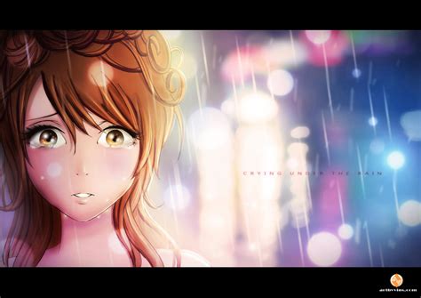 Kumi crying under the rain... by ArtbyVins on DeviantArt