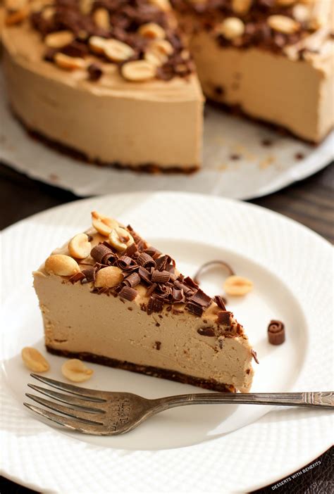 Healthy Chocolate Peanut Butter Raw Cheesecake (vegan, low sugar)