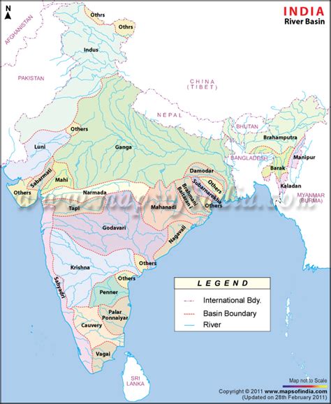 North India River Map